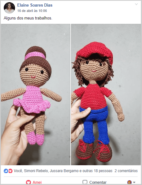 dois amigurumi